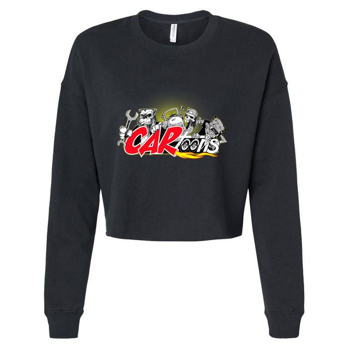 Cartoons Rust In Peace Design Cropped Pullover Crew