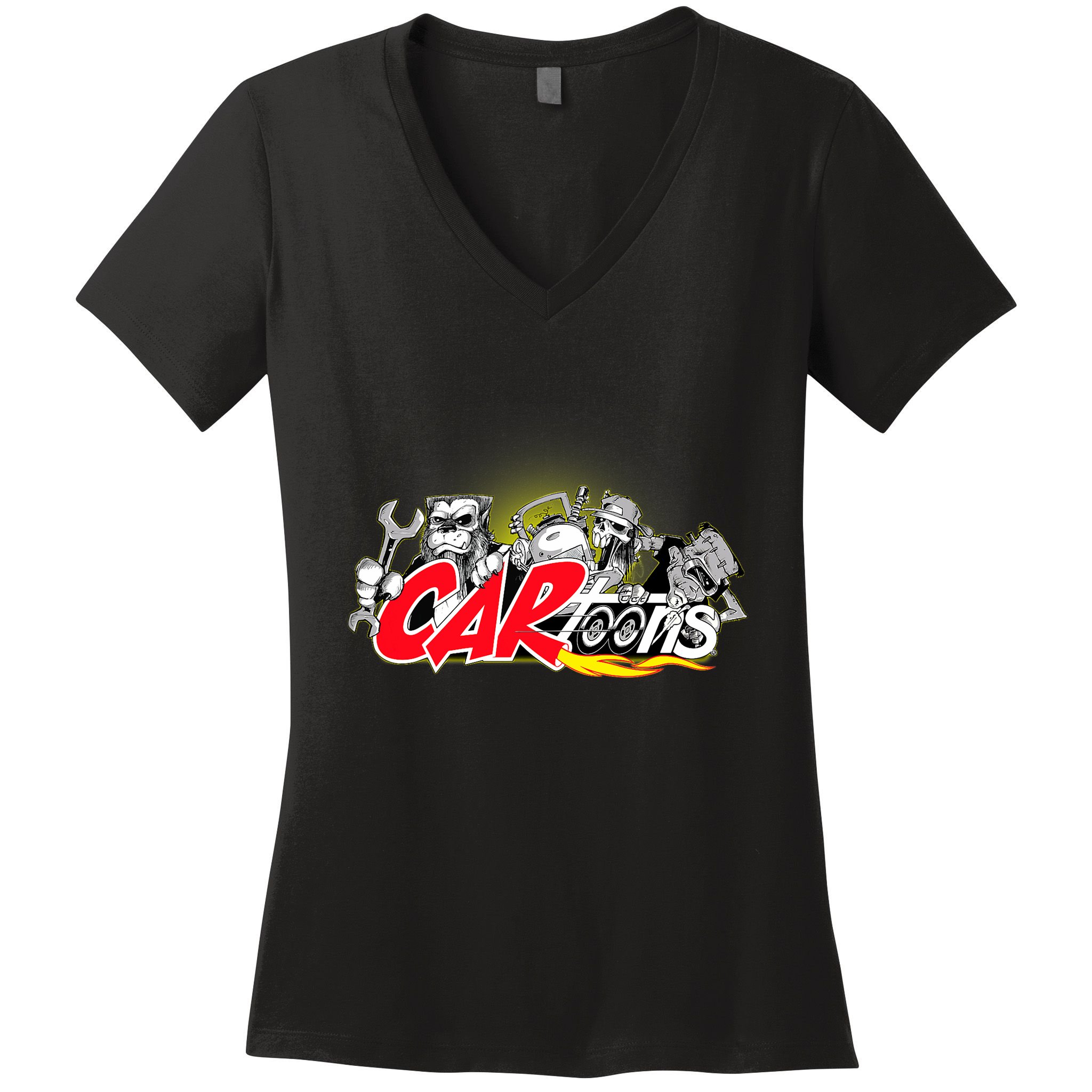Cartoons Rust In Peace Design Women's V-Neck T-Shirt