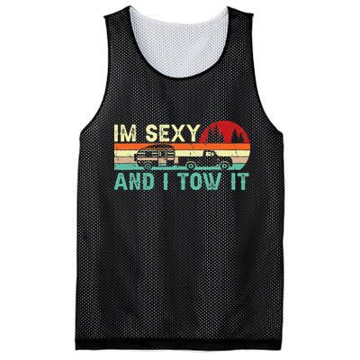 Camping RV Im Sexy And I Tow It RV Camper Mesh Reversible Basketball Jersey Tank