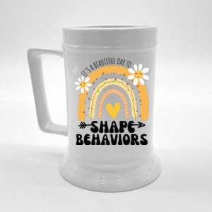 Cute Rainbow It's A Beautiful Day To Shape Behaviors Beer Stein