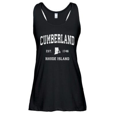 Cumberland Rhode Island Ri Vintage Sports Ladies Essential Flowy Tank