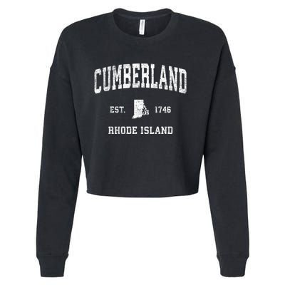 Cumberland Rhode Island Ri Vintage Sports Cropped Pullover Crew