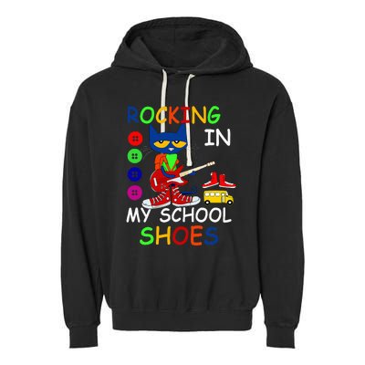 Cat Rocking In My School Shoes Back To School Garment-Dyed Fleece Hoodie