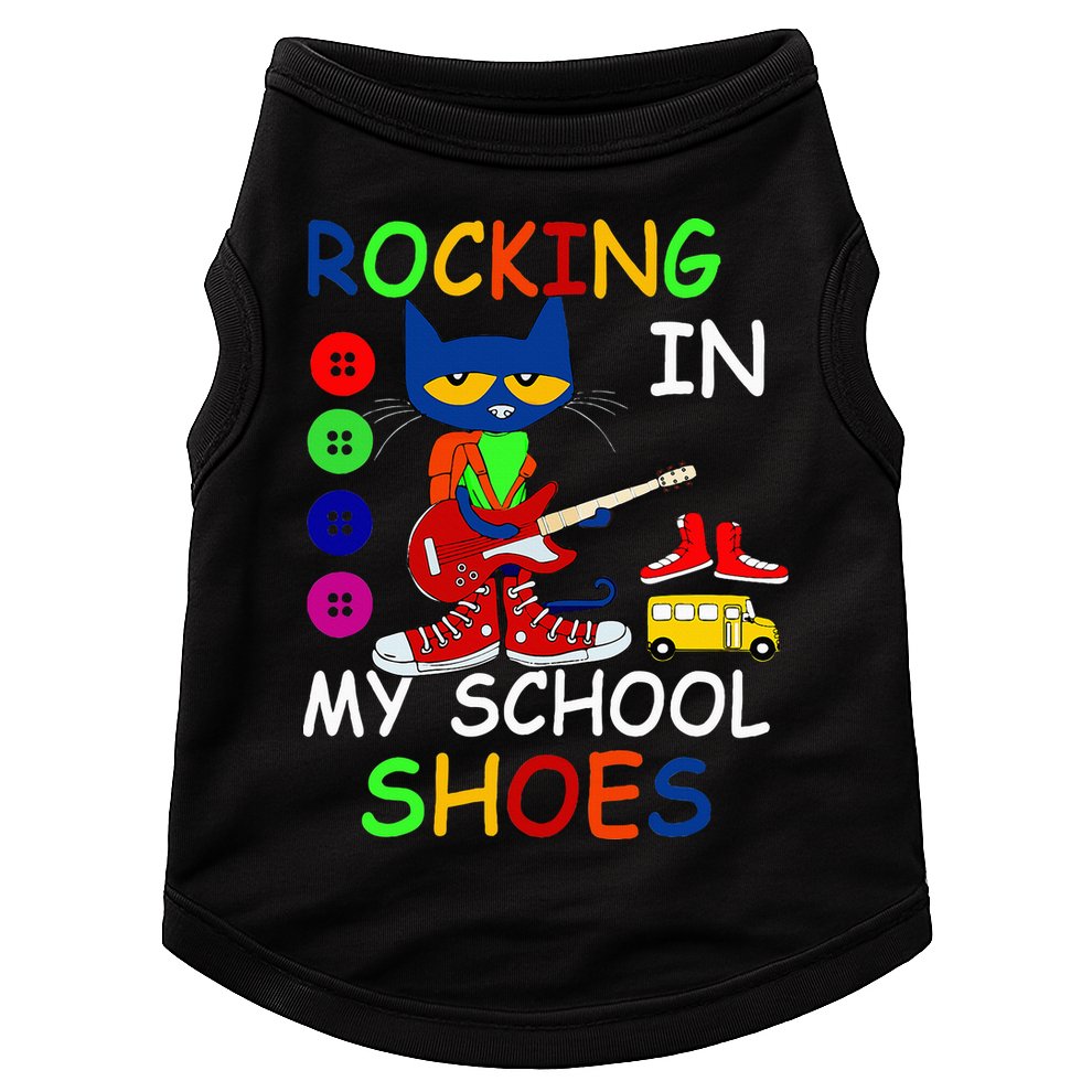 Cat Rocking In My School Shoes Back To School Doggie Tank