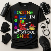 Cat Rocking In My School Shoes Back To School Cooling Performance Crew T-Shirt
