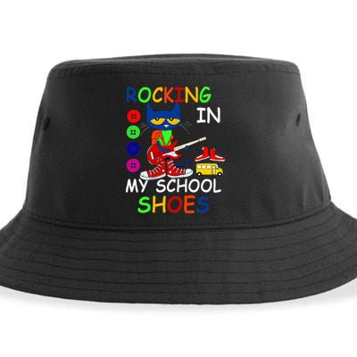 Cat Rocking In My School Shoes Back To School Sustainable Bucket Hat
