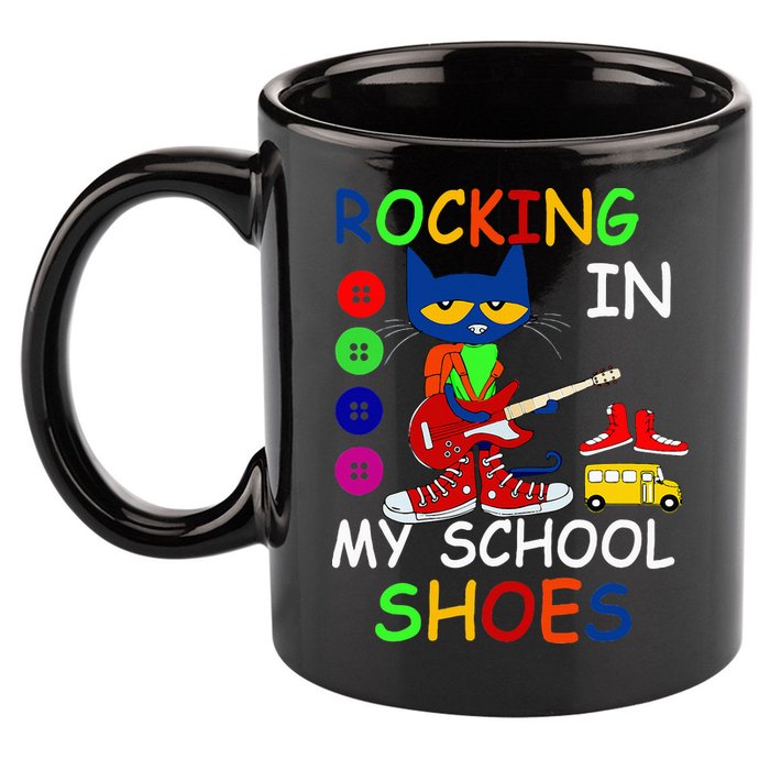 Cat Rocking In My School Shoes Back To School 11oz C Handle Ceramic Mug