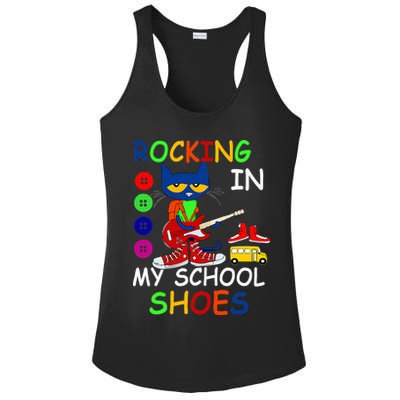 Cat Rocking In My School Shoes Back To School Ladies PosiCharge Competitor Racerback Tank