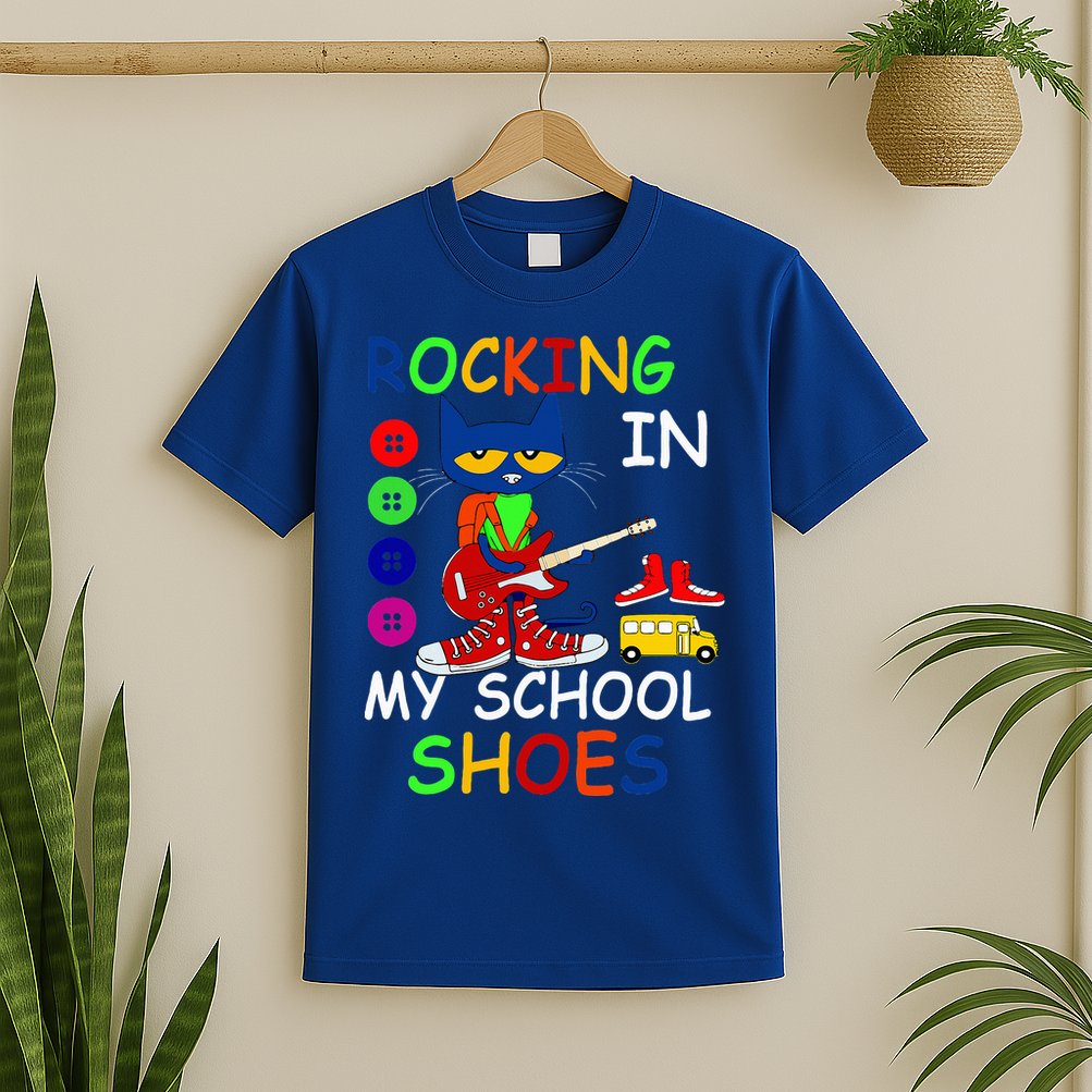 Cat Rocking In My School Shoes Back To School T-Shirt