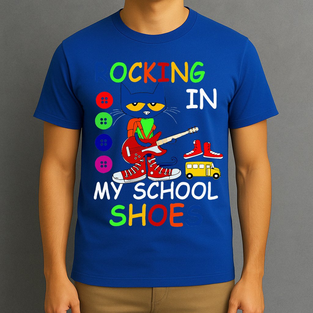Cat Rocking In My School Shoes Back To School T-Shirt