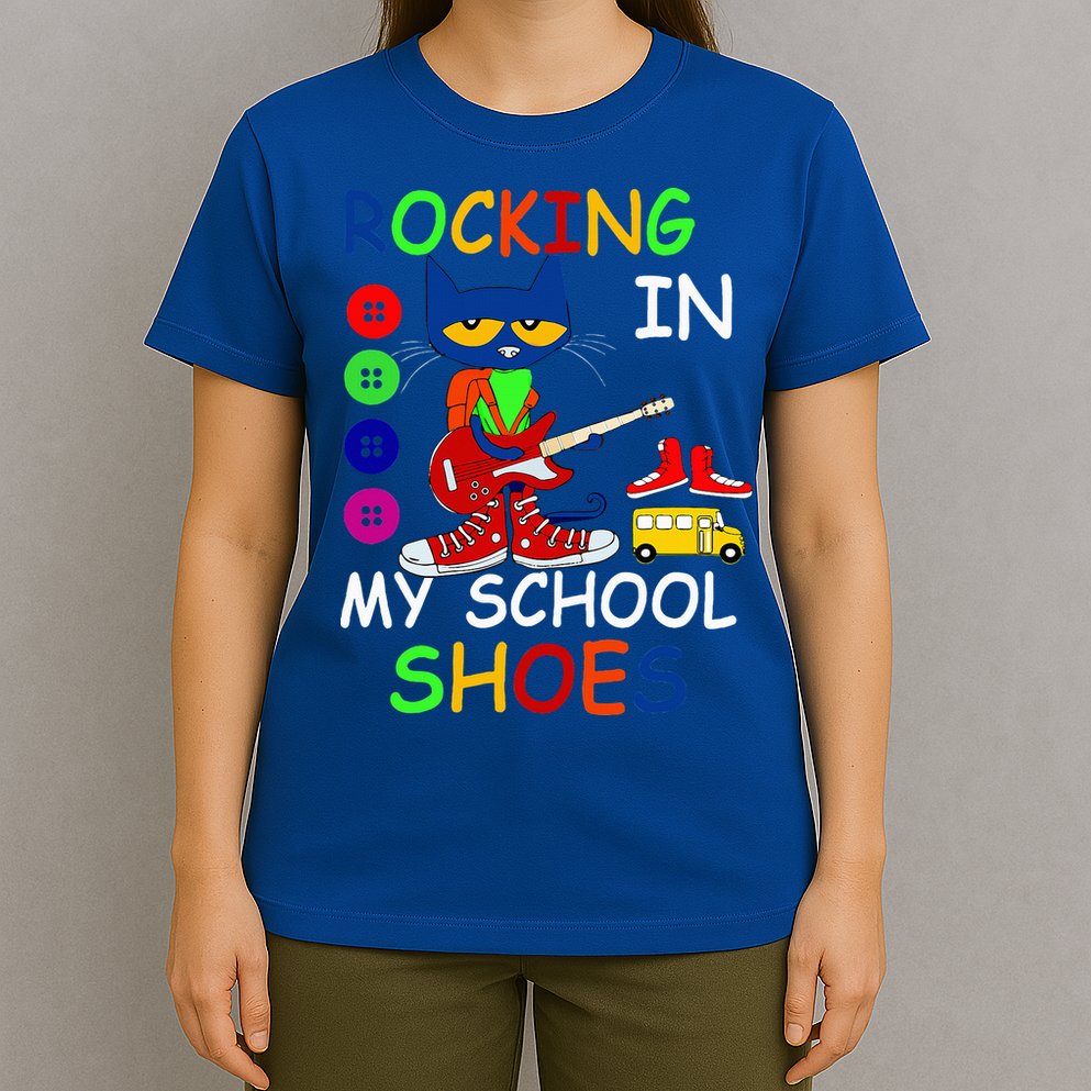Cat Rocking In My School Shoes Back To School T-Shirt