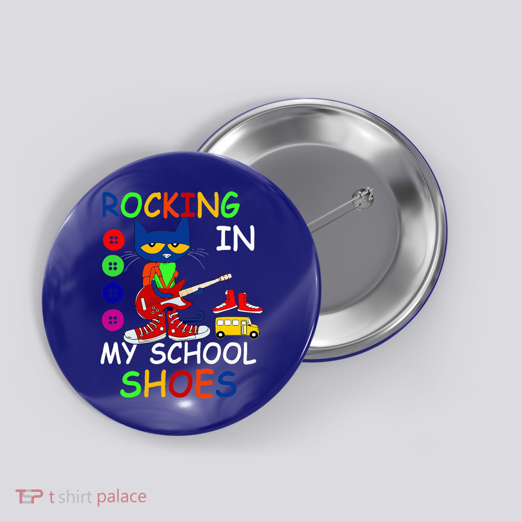 Cat Rocking In My School Shoes Back To School Button