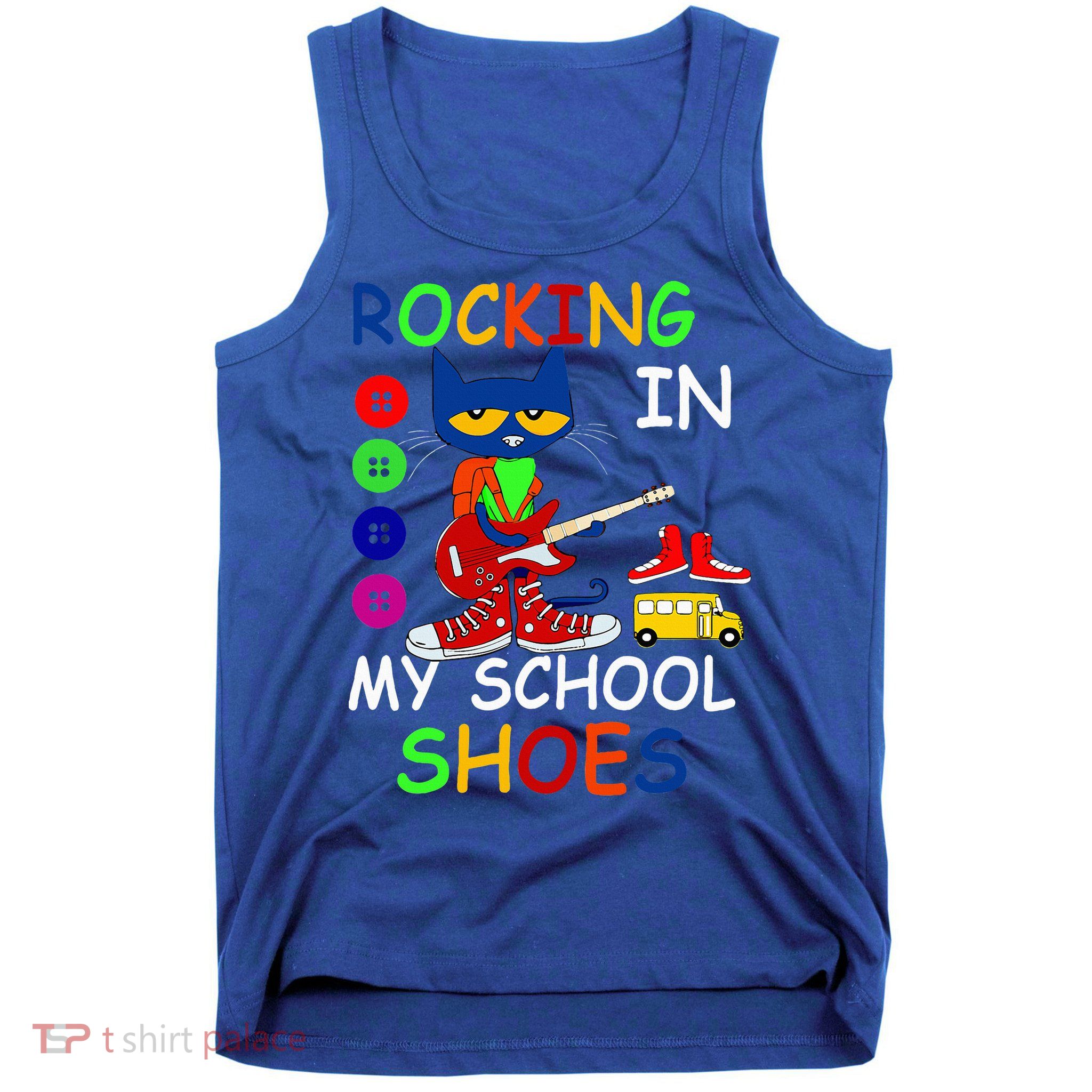 Cat Rocking In My School Shoes Back To School Tank Top