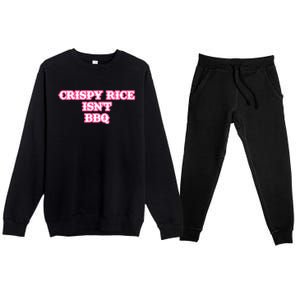 Crispy Rice IsnT Bbq Premium Crewneck Sweatsuit Set