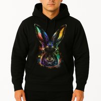 Colorful Rabbit Illustration Hoodie