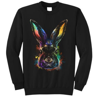 Colorful Rabbit Illustration Sweatshirt