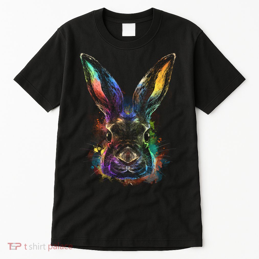 Colorful Rabbit Illustration Tall T-Shirt