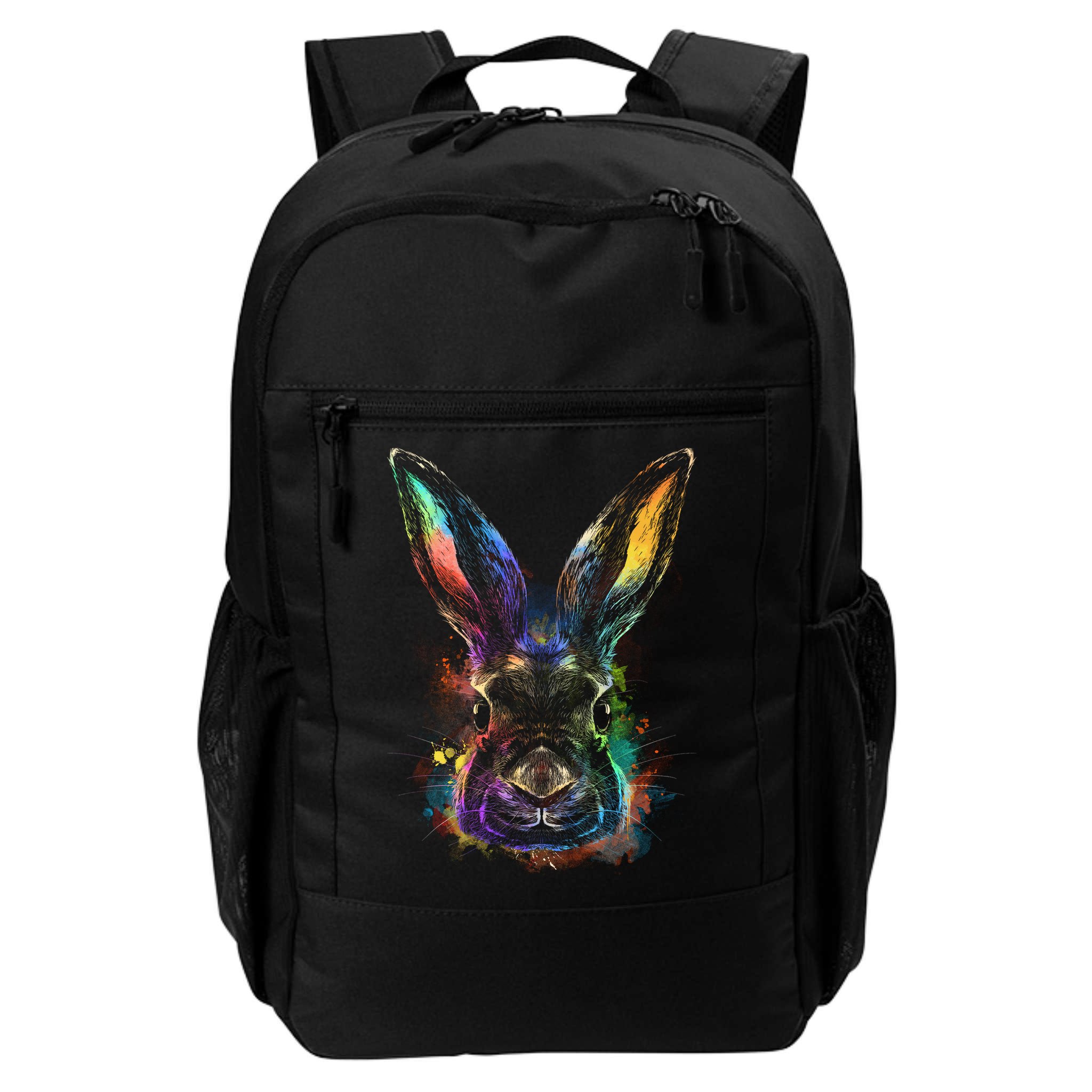Colorful Rabbit Illustration Backpack