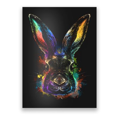 Colorful Rabbit Illustration Poster