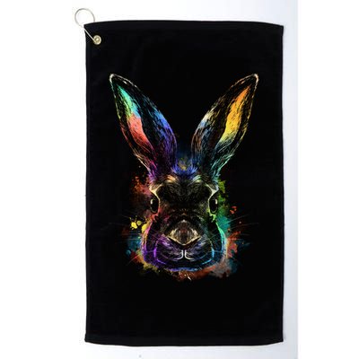 Colorful Rabbit Illustration Golf Towel