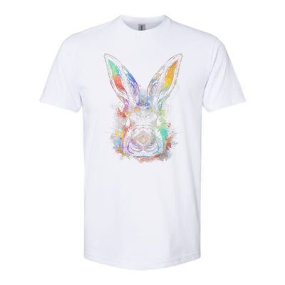 Colorful Rabbit Illustration Softstyle® CVC T-Shirt