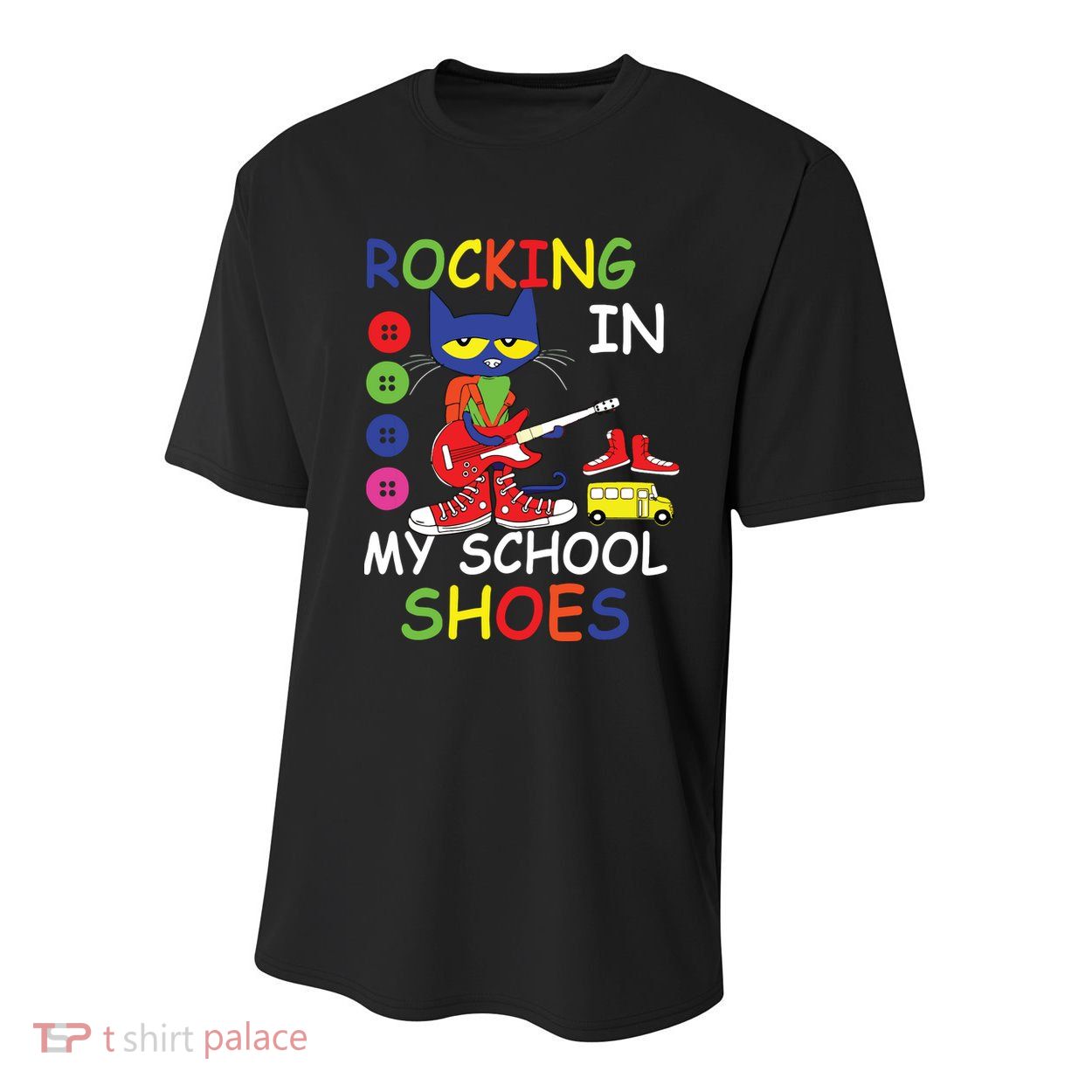 Cat Rocking In My School Shoes Back To School For Kids Youth Performance Sprint T-Shirt