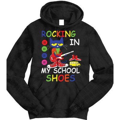 Cat Rocking In My School Shoes Back To School For Kids Tie Dye Hoodie