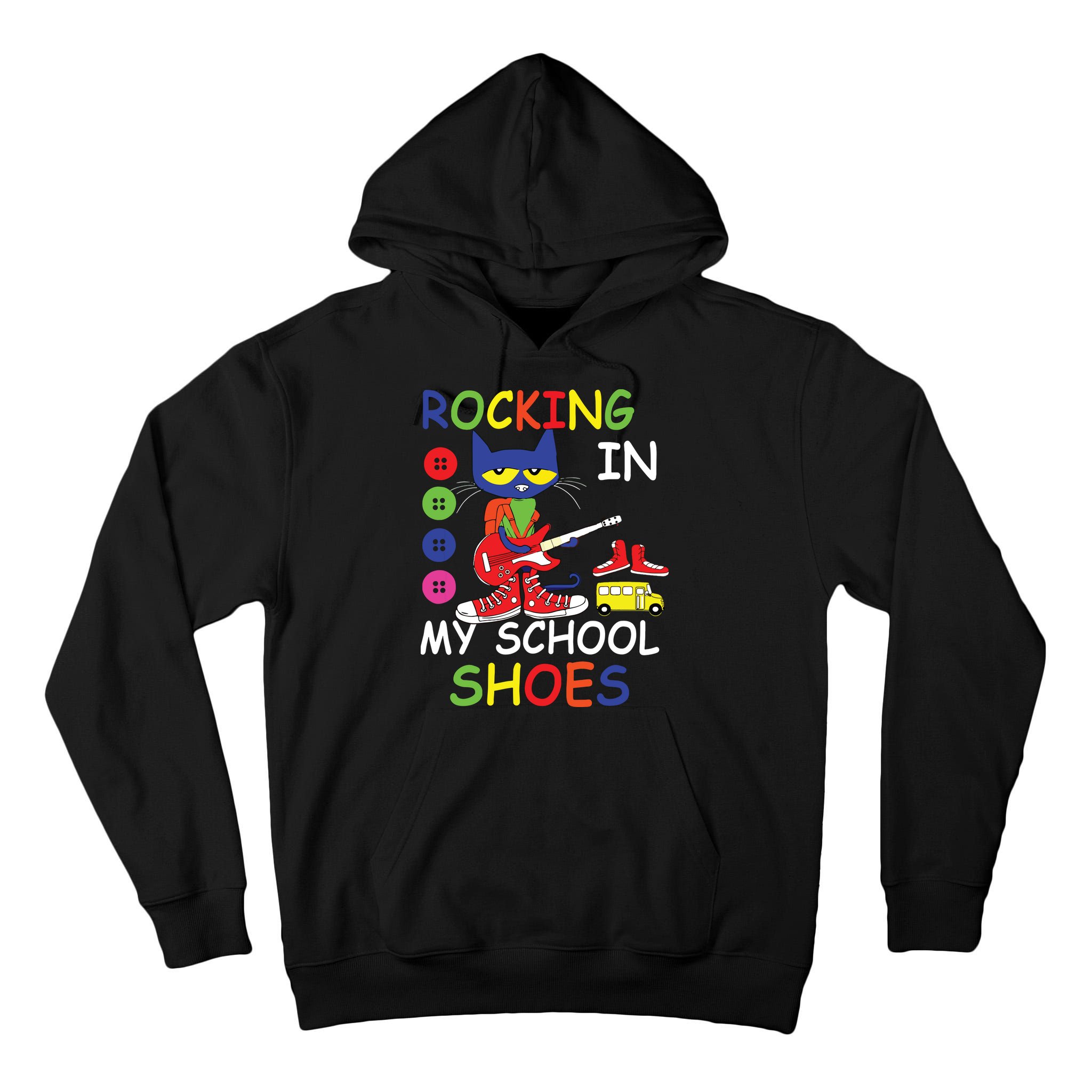 Cat Rocking In My School Shoes Back To School For Kids Tall Hoodie