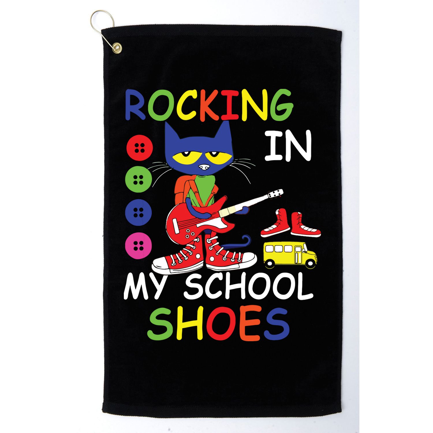 Cat Rocking In My School Shoes Back To School For Kids Golf Towel