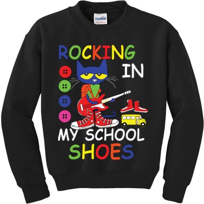 Cat Rocking In My School Shoes Back To School For Kids Kids Sweatshirt