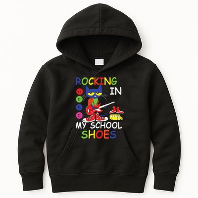 Cat Rocking In My School Shoes Back To School For Kids Kids Hoodie