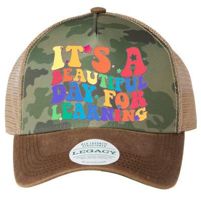 Colorful Retro It's A Beautiful Day For Learning Legacy Tie Dye Trucker Hat