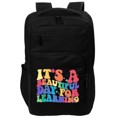 Colorful Retro It's A Beautiful Day For Learning Impact Tech Backpack