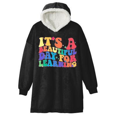 Colorful Retro It's A Beautiful Day For Learning Hooded Wearable Blanket