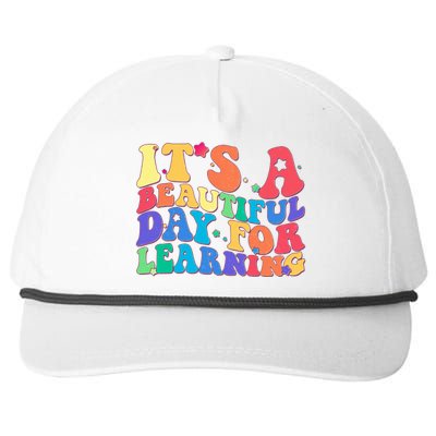 Colorful Retro It's A Beautiful Day For Learning Snapback Five-Panel Rope Hat