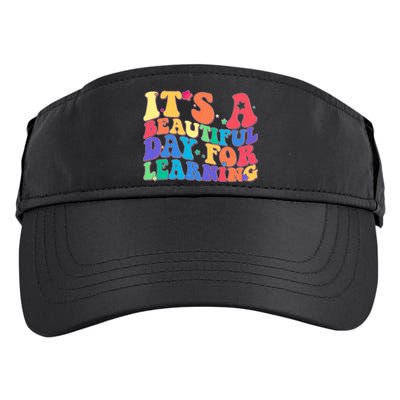 Colorful Retro It's A Beautiful Day For Learning Adult Drive Performance Visor