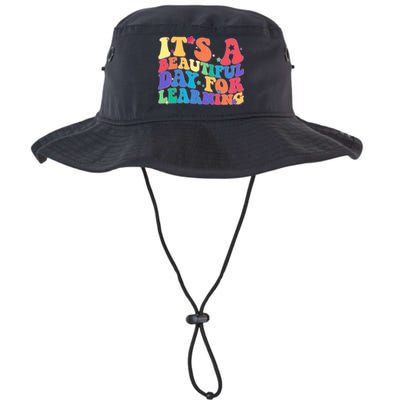 Colorful Retro It's A Beautiful Day For Learning Bucket Hat