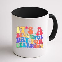 Colorful Retro It's A Beautiful Day For Learning Mug