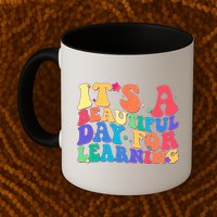 Colorful Retro It's A Beautiful Day For Learning Mug