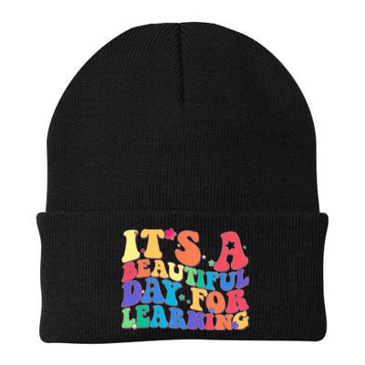 Colorful Retro It's A Beautiful Day For Learning Beanie