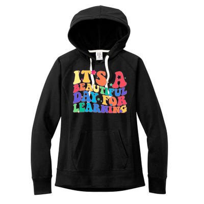 Colorful Retro It's A Beautiful Day For Learning Women's Fleece Hoodie