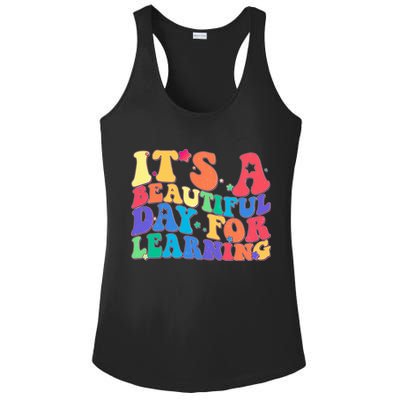 Colorful Retro It's A Beautiful Day For Learning Ladies PosiCharge Competitor Racerback Tank