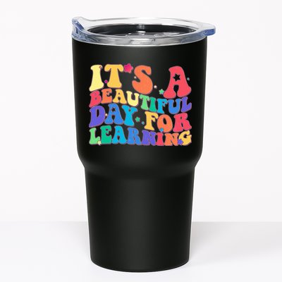 Colorful Retro It's A Beautiful Day For Learning Tumbler