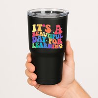 Colorful Retro It's A Beautiful Day For Learning Tumbler