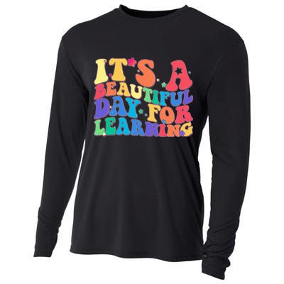 Colorful Retro It's A Beautiful Day For Learning Cooling Performance Long Sleeve Crew