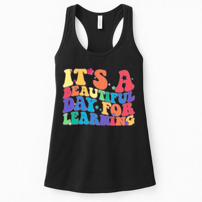 Colorful Retro It's A Beautiful Day For Learning Womens Tank Top