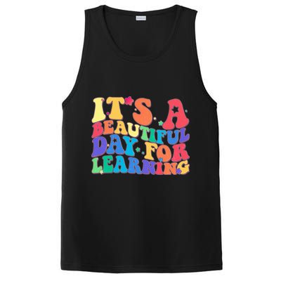 Colorful Retro It's A Beautiful Day For Learning PosiCharge Competitor Tank