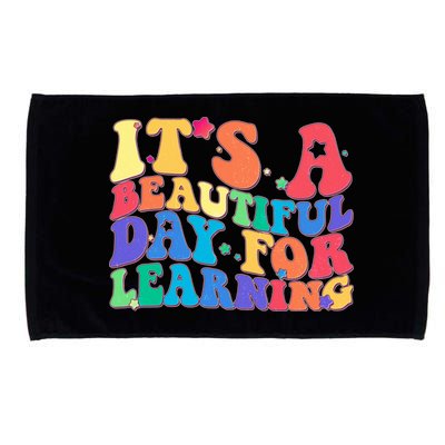 Colorful Retro It's A Beautiful Day For Learning Microfiber Hand Towel