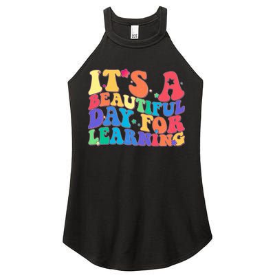 Colorful Retro It's A Beautiful Day For Learning Women's Perfect Tri Rocker Tank