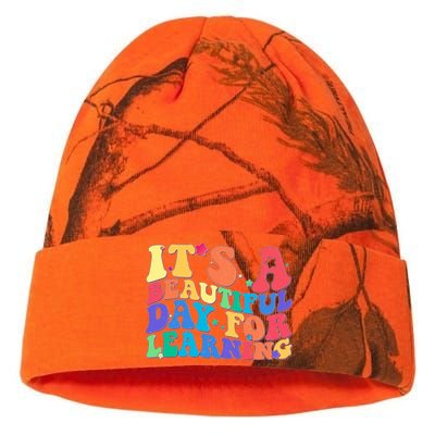 Colorful Retro It's A Beautiful Day For Learning Kati Licensed 12" Camo Beanie